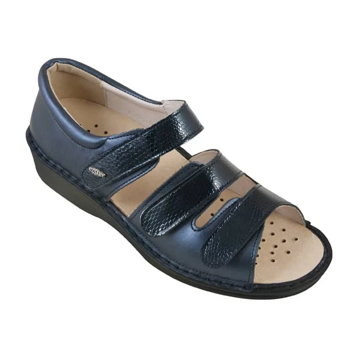 Sandali da donna con plantare estraibile Ecosanit Electra 3 velcri