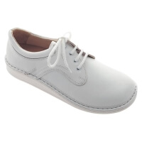 Scarpe basse da uomo professionali in pelle bianca con lacci Ecosanit