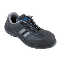 Scarpe anti infortunistiche in pelle nera allacciate Ecosanit leader