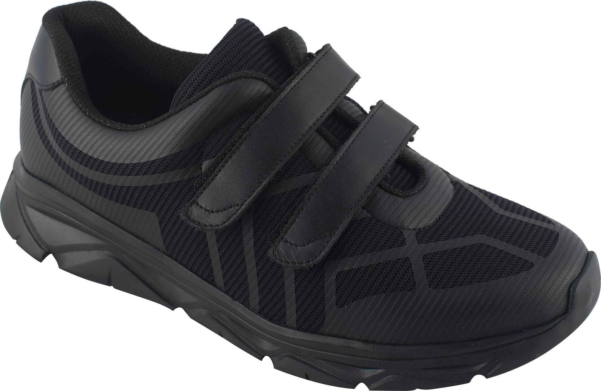 Scarpa uomo elasticizzata velcro Biomec 1 Ecosanit nero - Media Reha