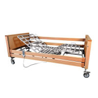 Letto singolo da degenza elettrico elevabile Trendelemburg a 3 snodi con rete a doghe in acciaio