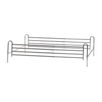 Sponde telescopiche universali in acciaio cromato per letti da degenza