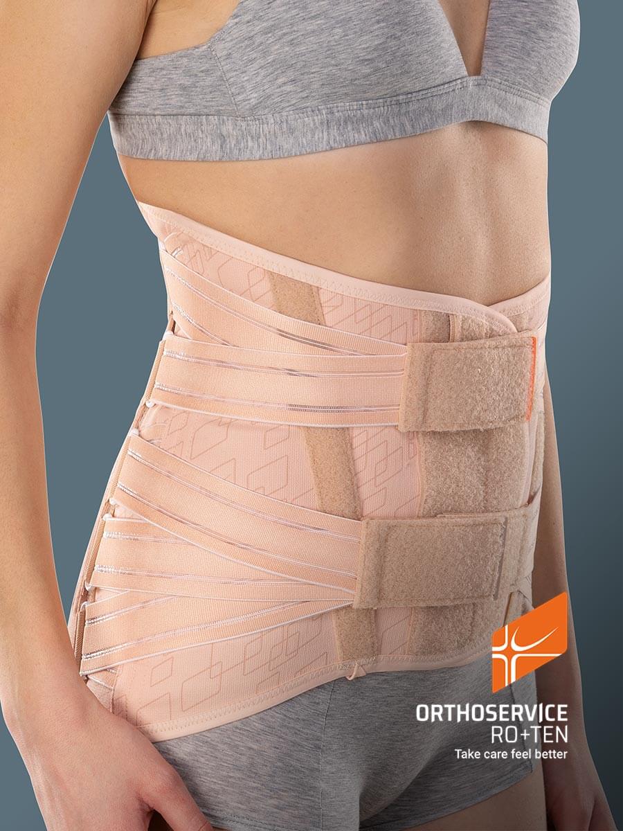 Corsetto semirigido alto per donna con tiranti elastici Roten SAT pr1-1322