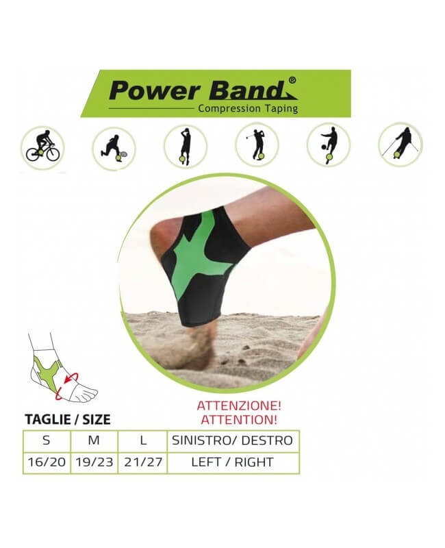 Cavigliera con taping integrato Orione Power Band Taping