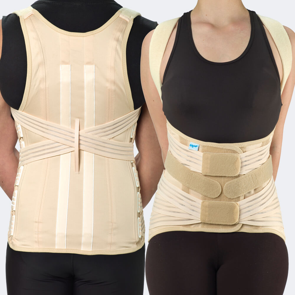 Corsetto ortopedico dorsolombare con spallacci per uomo camp mod 537 m