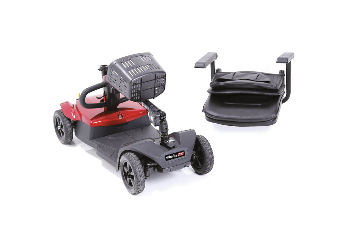 Scooter elettrico 4 ruote compatto Moretti Ardea Mobility 200 - smontato