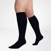 Gambaletti a compressione graduata Bauerfeind VenoTrain Impuls colore Black, indossati